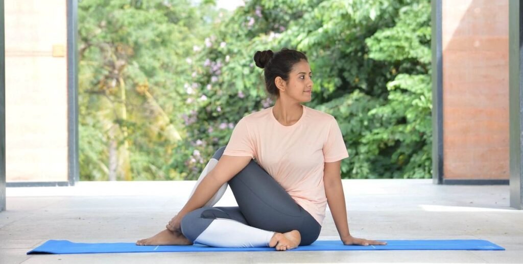 Best Yoga Asanas for Healthy Liver yoga asanas for a healthy liver with ardha matsyendrasana twist